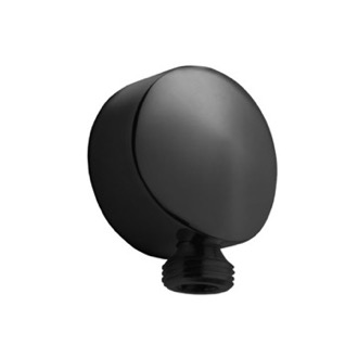 Wall Outlet Round Matte Black Water Connection Remer 309LUS-NO